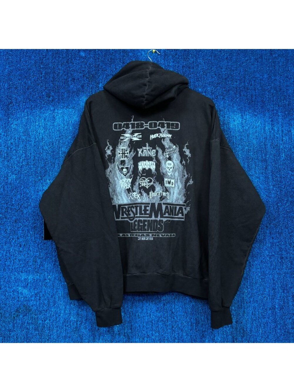 WWE x The Weeknd Wrestling Oversized Zip-Up Hoodie Size Extra Large
